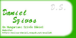 daniel szivos business card